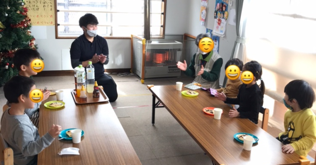 誕生会と制作活動は書き初めを！