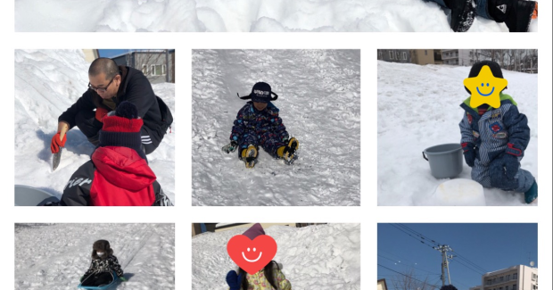 雪遊びと移動動物園見学♪